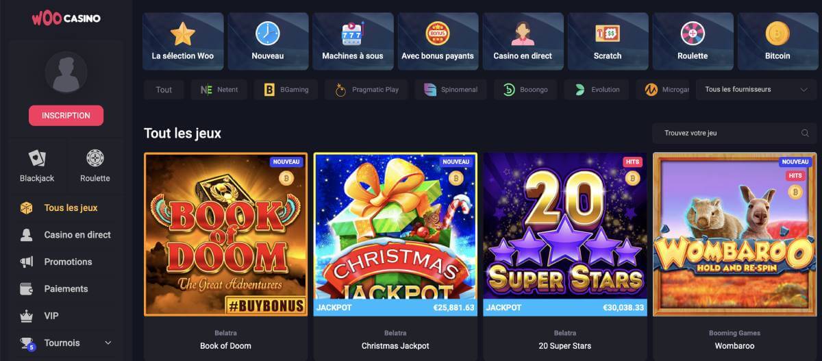 woo casino jeux