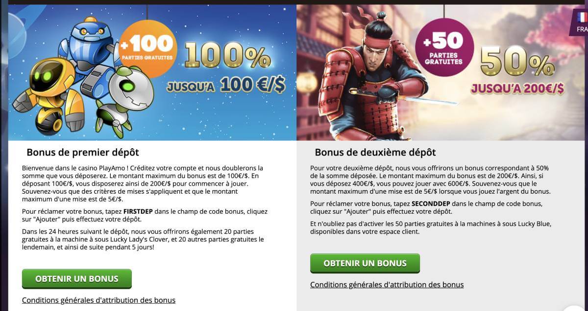 bonus de bienvenue casino en ligne