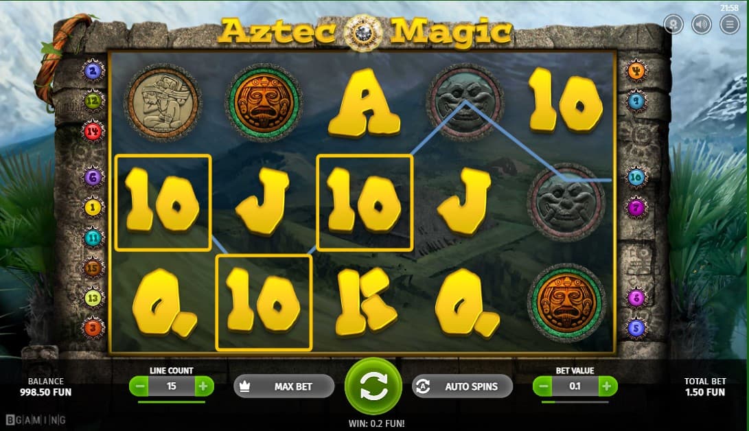 aztec magic slot win